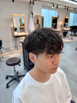 ꧁新規限定꧂ 韓国 【シャドウパーマ + メンズカット】 ミニモ学割/メンズ韓国ヘア