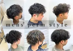 カット＋波巻きスパイラルパーマ