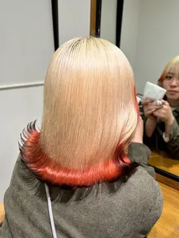 🩷ミニモ学割🩷前頭ブリーチ＋トリートメント