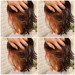 【インナーカラー付き全体カラー】ブリーチ込み