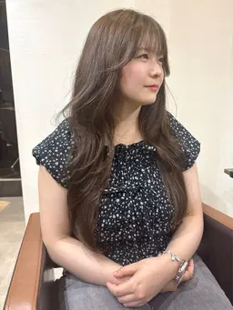 💍ブリーチなしダブルカラー💍色落ちまで可愛いカラーにﾟ縮毛矯正などブリーチできない方へ(フルカラー2回)＋long