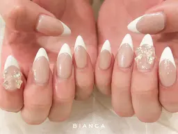 【オフ有り】🖤ベース込みフレンチネイル【🐈‍⬛パラジェル+¥1100】