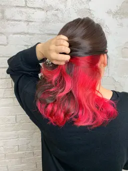 韓国ヘア🌈特別クーポン✨カット＆インナーカラー＆超音波ハホニコトリートメント✨ヘアセット無料サービス💗