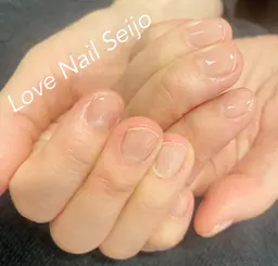 オフなしハンドクリアジェルネイル