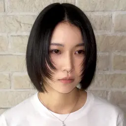 🫐 顔周りレイヤーカット + 艶カラー🫐[韓国風レイヤー / 小顔カット /顔周りレイヤー / 透明感カラー]