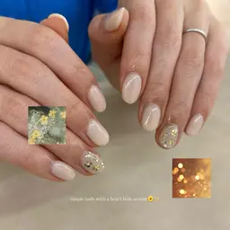 🌼大人気menu🌼パラジェル使用【オフなし】ワンカラー＋(左右1​〜​2本ずつアートorパーツ)ハンドのみ