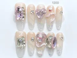 ⏰【時短施術】⏰魅力倍増✨現品プレミアムネイルチッププラン💅🌸上品な指先に変身！