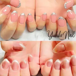 オフ込!!ガラスフレンチorマグネットグラデーションフレンチorマグネット全面光らせ10本