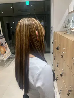 💛ハイライトカラー＋透明感カラー＋スタンダードトリートメント🍀 ̖́-