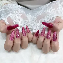 ⭐️成人式におすすめ⭐️長さ出し10本➕マグネットネイル　¥10,000🎀オフ無料🎶