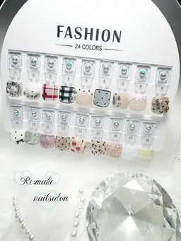 【foot】2本アート(親指)*.𝝑𝝔付け替えオフ付き*.𝝑𝝔