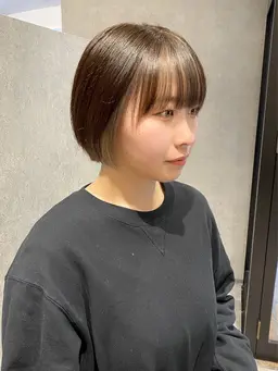 🐏💭minimo限定💭🐏イヤリングカラー＋内部補修トリートメント🤎【ボブ/顔周り/韓国/ブリーチ/下北沢】