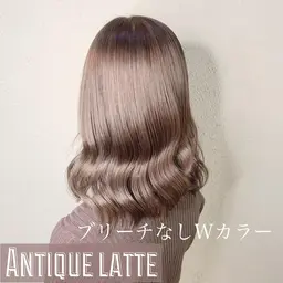 ブリーチなしダブルカラーで作る韓国風ラテカラー+薬剤除去髪質改善トリートメント