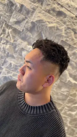 フェードカット＋極道パーマ