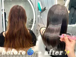 【⭐️1月限定⭐️】【🔥40%off🔥】【艶縮毛矯正✨＋小顔カット＋高発色フルカラー🌈＋艶感トリートメント🫧】