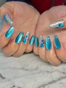 【ジェル長さだし10本】【オフ込み】長さだし10本ワンカラーorラメグラ