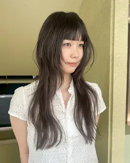 🍛U24 前髪カット＋透明感カラー🍛韓国レイヤー/ハッシュカット/顔まわり/ミニモ学割/暖色/髪質改善