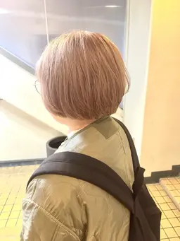 【1ブリーチでお洒落なカラーに💎】カット+ケアブリーチ+ベージュカラー+2stepTR +marrb