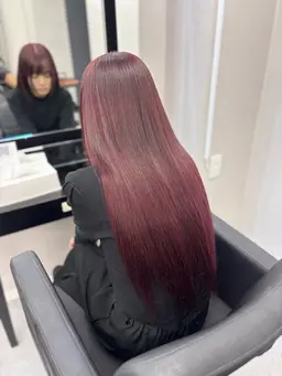 【ハイトーンロングの長さ出しおすすめメニュー】ダブルカラー＋シールエクステ60