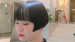 前髪カット、スタイリング