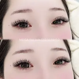 《持続×ナチュラル》柔軽最高級毛★最新メガフラットラッシュ40束¥3990✨️