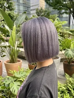 〔🌿バッサリイメチェン🌿ショート、ボブスタイル〕　　　カット&ケアブリーチ&ワンカラー& ナノスチームトリートメント