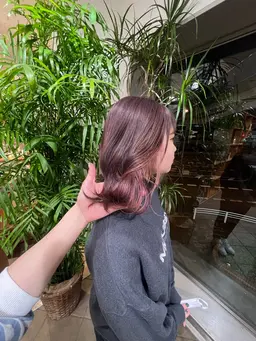 👼カット➕イヤリングインナーカラー【ブリーチ込み】➕オジオットトリートメント👼