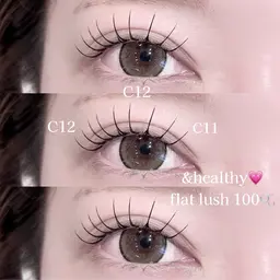 【本日限定価格🎀】フラットラッシュ80本or100本＋パーマ(&healthy)