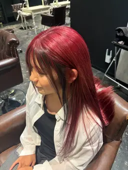 【ミニモ学割🎀】インナー・フェイスフレーミング🎀♡̴⟡.˚(ブリーチ＋オンカラー)