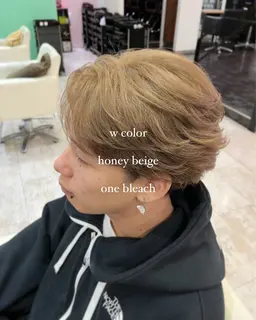 【 U24 】メンズ限定👦🏻‎𖤐 ̖́-‬ カット＋ダブルカラー(ブリーチあり)＋プレミークTr