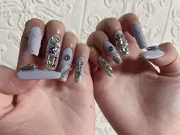 🎉人気No.2🎉　　B    オフあり+長さ出し（ハーフウェルチップ）+アート　　　　プレミアムコース