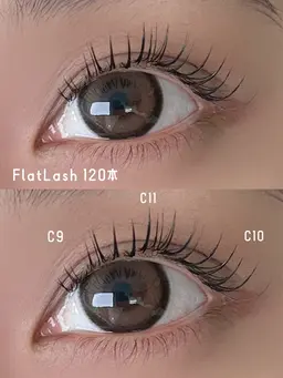 【エクステモデル】フラットラッシュ120本 or 140本 3500円🎀オフ、コーティング無料✨