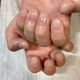 オフ込みクリアネイル🤍