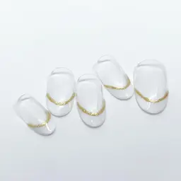 オフ無し✨フレンチ✨ラメライン付き
