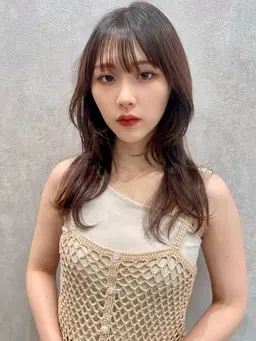 前髪カット＋髪質改善カラー＋3stepトリートメント🇰🇷✨120分