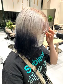 【2ブリーチ~のベースの方リタッチ👩🏼】ハイブリーチリタッチ➕髪質改善カラー🎨