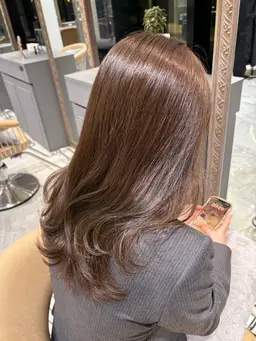 前髪カット+ワンカラー✨️(内部補習トリートメント付)