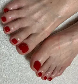 フットネイル ワンカラー パラジェル使用 💜カラー100色ほどございます◎ ※クレーム、お直し受け付けておりません。