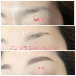 【ブロウ　ラミネーション】毛流れ矯正　外国人のような立体的な眉毛に✨