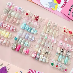 🎀ワンホンガーリー定額デザイン(10本アート)/付け替えオフ無料/ケア込み