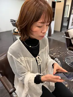 似合わせカット＋透明感カラー(ブリーチなし)