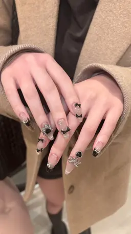 持ち込みデザインシンプルコース➕パーツ2個無料🐈‍⬛🪷※長さ出しok