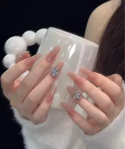 【ジェル】パーツ2個付き*うる艶ワンカラー