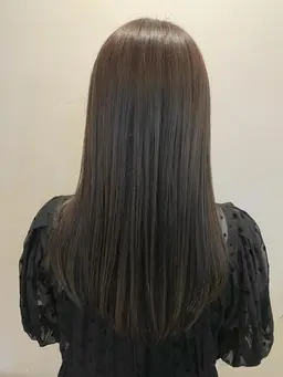 【人気No.3❣️】💜地毛風ストレート💜（縮毛矯正）＋カラー＋カット🎁口コミ投稿でプレゼント🎁