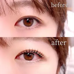 まつ毛パーマモデル🎀ツヤツヤのコーティング仕上げ💫多数のロッドからお選びいただけます✨説明確認必須⚠️
