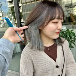 ✨ミニモ限定クーポン✨【ダブルカラー】インナーカラー+前処理トリートメント+コテ仕上げ☘️🌈