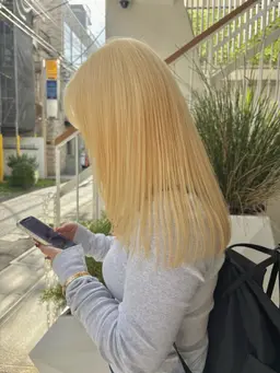 【🌸黒髪卒業ハイトーン🌸】ブリーチ込ダブルカラー(ブリーチ+カラー) +選べるトリートメント