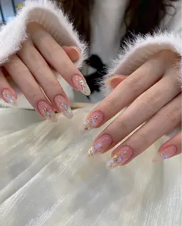 【モデル練習】やさしいワンカラー+ポイントラメ対応※オフなし(オフ別途¥1,000)