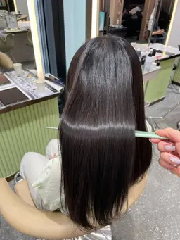 ❤️🔥赤字覚悟❤️🔥〈髪質改善〉縮毛矯正+カラー+カット+高保湿1stepトリートメント🫧超音波アイロン付き