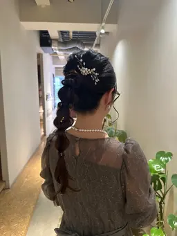 〈平日minimo限定メニュー🪐〉　U24 ヘアセット　(ハーフアップ、シニヨン、編みおろし)